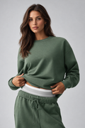 Accolade Crew Neck Pullover - Bamboo Green