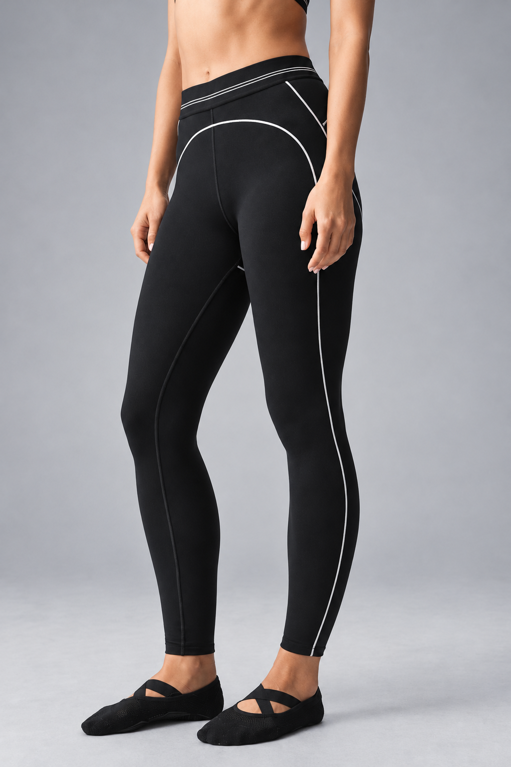 Airbrush High-Waist Heart Throb Legging - Black/White