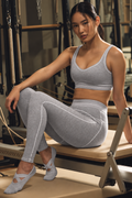 High-Waist Heart Throb Legging - Athletic Heather Grey/White