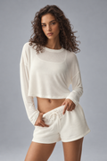 Semi-Sheer Oasis Boxy Long Sleeve - Ivory