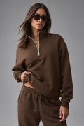 Accolade 1/4 Zip Pullover - Espresso