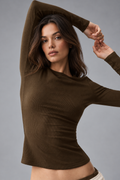 Ribbed Modal Long Sleeve - Espresso