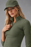 Softsculpt Precision 1/4 Zip Long Sleeve - Bamboo Green
