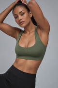 Softsculpt Feel The Heat Halter Bra - Bamboo Green